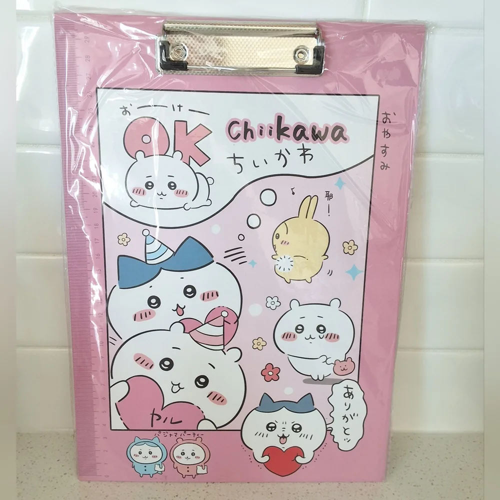 Chiikawa Pink Clipboard – Cute Kawaii Japanese Stationery | A4 Size, NEW